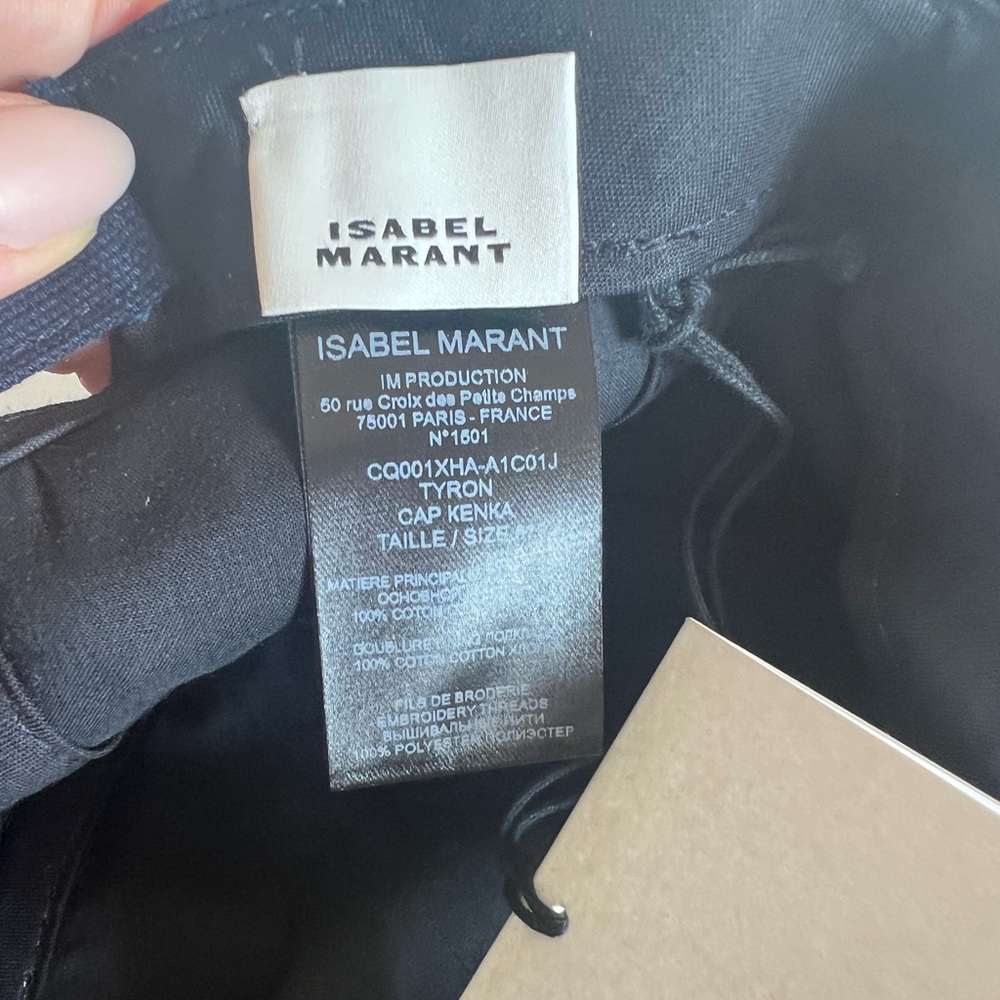 Isabel Marant Navy and Pink Logo Hat - Picture 6 of 8